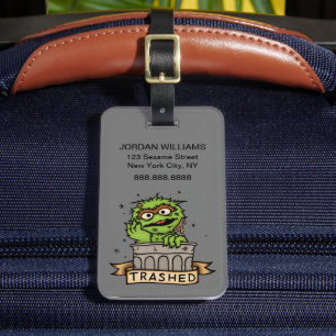 Sesame Street Oscar the Grouch Trashed Luggage Tag
