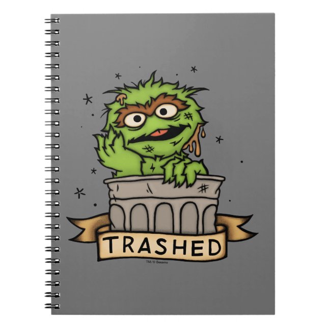 Sesame Street | Oscar the Grouch Trashed Notebook (Front)