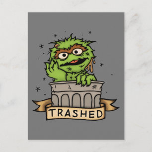 Sesame Street   Oscar the Grouch Trashed Postcard