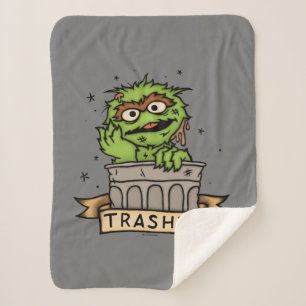 Sesame Street   Oscar the Grouch Trashed Sherpa Blanket