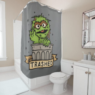 Sesame Street   Oscar the Grouch Trashed Shower Curtain