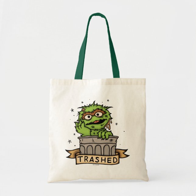 Sesame Street | Oscar the Grouch Trashed Tote Bag (Front)