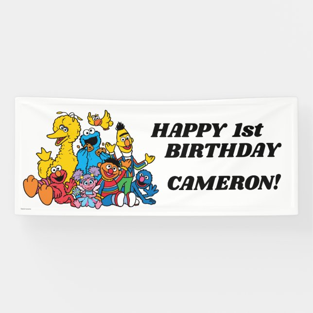 Sesame Street Pals 1st Birthday Banner (Horizontal)
