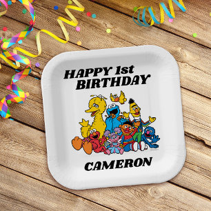 Sesame Street Pals 1st Birthday Paper Plate