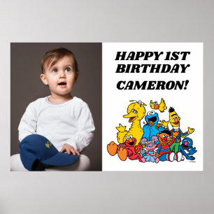 Sesame Street Pals 1st Birthday Poster