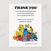 Sesame Street Pals 1st Birthday - Thank You