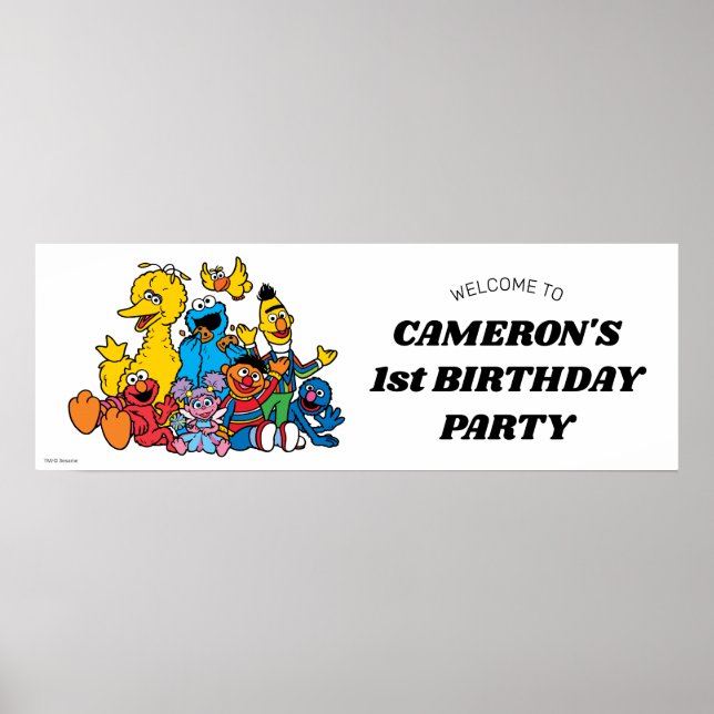 Sesame Street Pals 1st Birthday Welcome Poster (Front)
