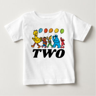 Sesame Street Pals   2nd Birthday Balloons Baby T-Shirt