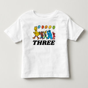 Sesame Street Pals   3rd Birthday Balloons Toddler T-Shirt