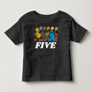 Sesame Street Pals 5th Birthday Balloons Toddler T-Shirt