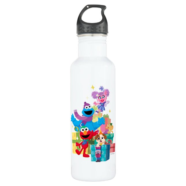 Sesame Street Pals and Presents 710 Ml Water Bottle (Front)
