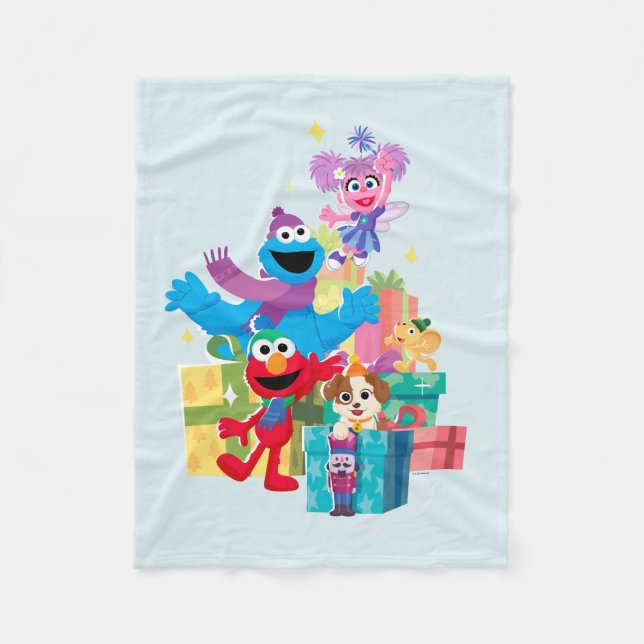 Sesame Street Pals and Presents Fleece Blanket (Front)