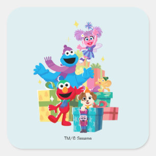 Sesame Street Pals and Presents Square Sticker