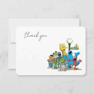 Sesame Street Pals Baby Shower Thank You Invitation