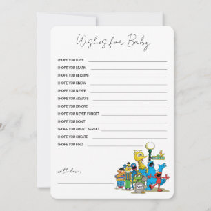 Sesame Street Pals Baby Shower Wishes for Baby Card