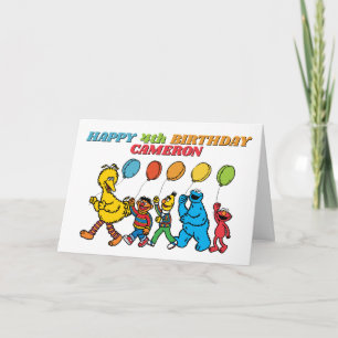 Sesame Street Pals Balloons Birthday Card