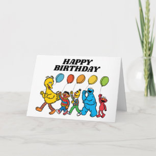 Sesame Street Pals Balloons Birthday Card