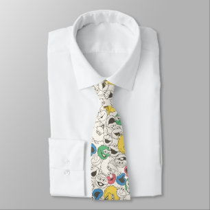 Sesame Street Pals Big Head Core Pattern Tie