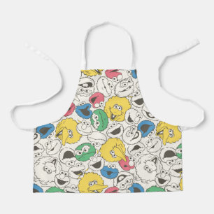 Sesame Street Pals   Big Head Vintage Pattern Apron