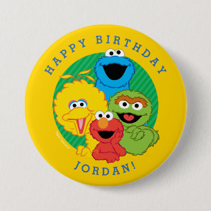 Sesame Street Pals Birthday 7.5 Cm Round Badge