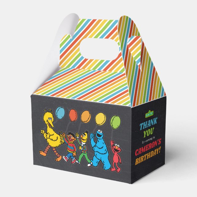 Sesame Street Pals | Birthday Balloons Favour Box (Front Side)