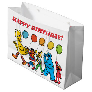 Sesame Street Pals   Birthday Balloons Large Gift Bag