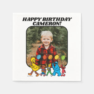 Sesame Street Pals Birthday Balloons Napkin