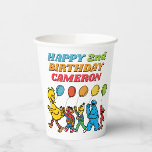 Sesame Street Pals   Birthday Balloons Paper Cups
