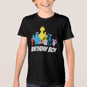 Sesame Street Pals   Birthday Boy - Name & Age Tri-Blend Shirt