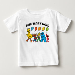 Sesame Street Pals Birthday Girl Birthday Baby T-Shirt