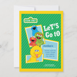 Sesame Street Pals Birthday Invitation