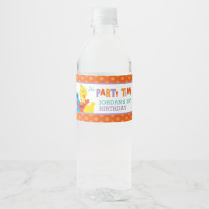 Sesame Street Pals Birthday Water Bottle Label