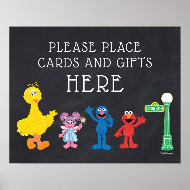 Sesame Street Pals Chalkboard | Cards & Gifts Poster (Front)