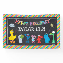 Sesame Street Pals Chalkboard Rainbow Birthday