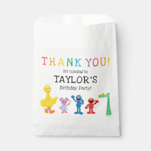 Sesame Street Pals Chalkboard Rainbow Birthday Favour Bags