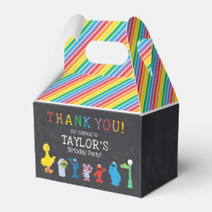 Sesame Street Pals Chalkboard Rainbow Birthday Favour Box