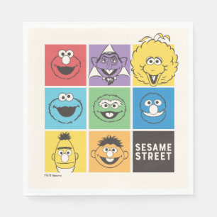 Sesame Street Pals   Color Blocks Napkin