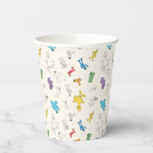 Sesame Street Pals   Colorful Vintage Pattern Paper Cups