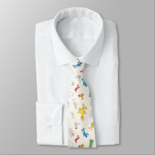 Sesame Street Pals   Colorful Vintage Pattern Tie