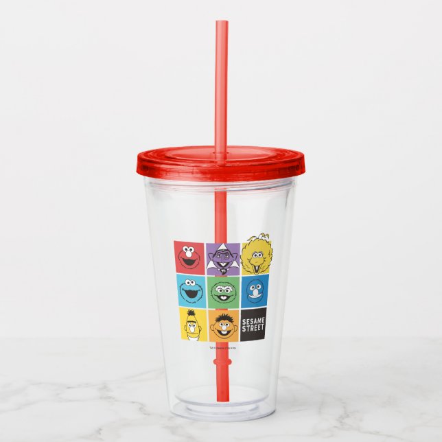 Sesame Street Pals | Colour Blocks Acrylic Tumbler (Front)
