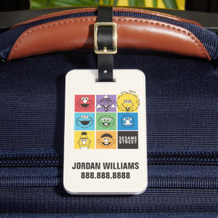 Sesame Street Pals   Colour Blocks   Add Your Name Luggage Tag
