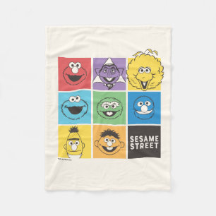 Sesame Street Pals Colour Blocks Fleece Blanket