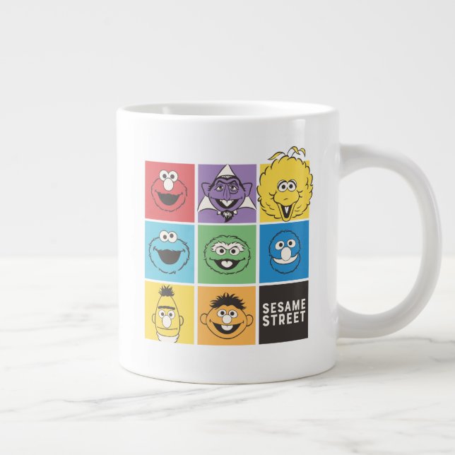 Sesame Street Pals | Colour Blocks Large Coffee Mug (Right)