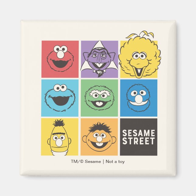 Sesame Street Pals | Colour Blocks Magnet (Front)