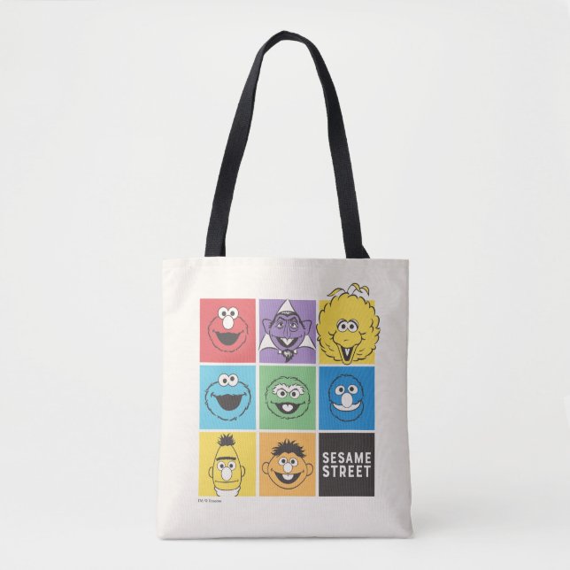 Sesame Street Pals | Colour Blocks Tote Bag (Front)