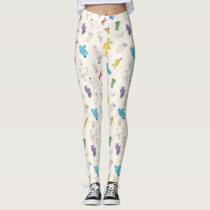 Sesame Street Pals Colourful Vintage Pattern Leggings