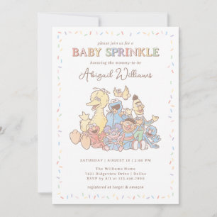 Sesame Street Pals Confetti Baby Sprinkle Invitation