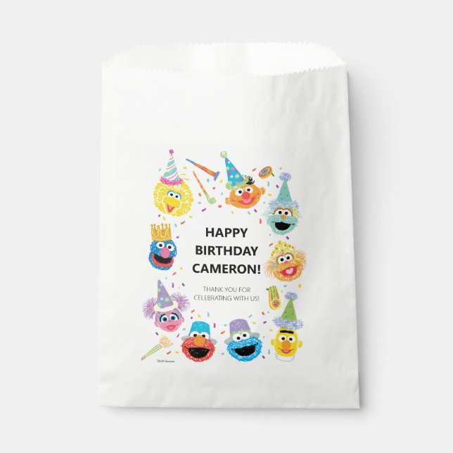 Sesame Street Pals Confetti Birthday Favour Bags (Front)