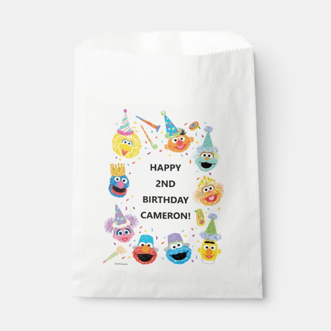 Sesame Street Pals Confetti Birthday Favour Bags (Front)