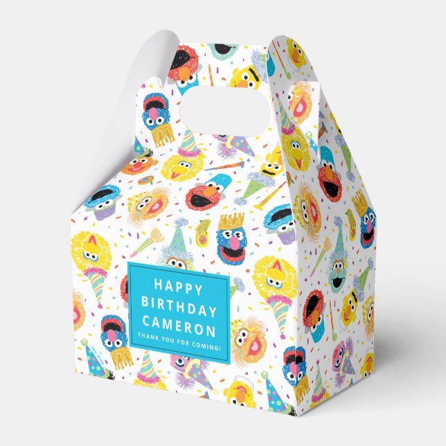 Sesame Street Pals Confetti Birthday Favour Box (Back Side)
